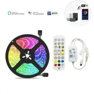 Smart WiFi LED RGB Strip Light – Waterproof – 5M (300 LEDs)